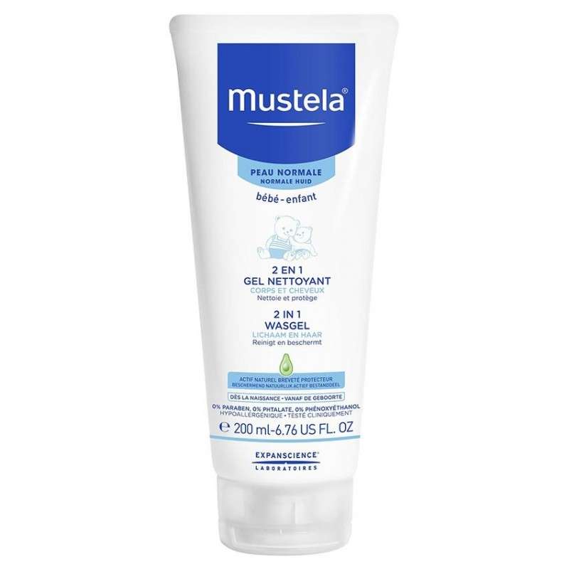 MUSTELA GEL NETTOYANT 2 EN 1 200ML CHEVEUX ET CORPS