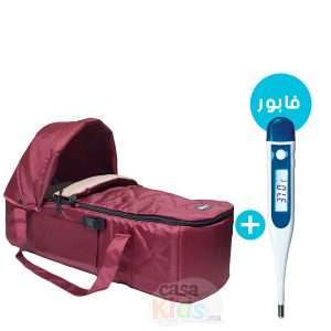 Couffin Portable Grenat - Chicco + Digital Thermomètre Bébé Rapide Offert
