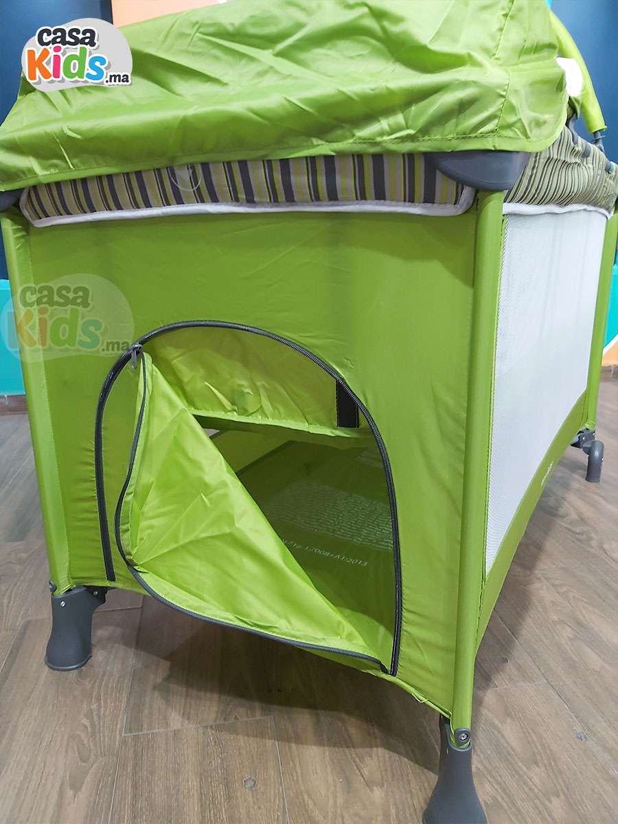 Lit parc MonBébé + plan a langer + mobilo + voile - Vert – Image 8