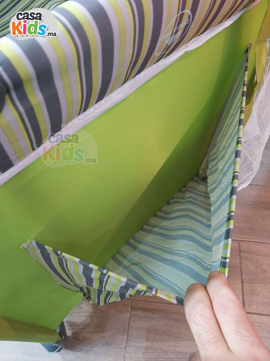 Lit parc MonBébé + plan a langer + mobilo + voile - Vert – Image 6