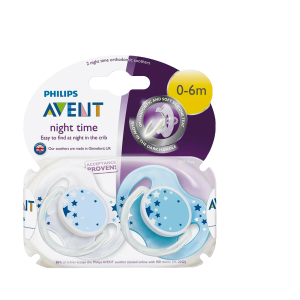 Lot 2 Sucettes Nuit 0-6 mois SCF176/68 - AVENT