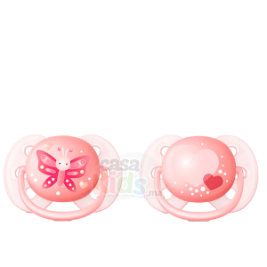 Lot de 2 Sucette ultra-douce SCF223/20 0-6 Mois - Avent