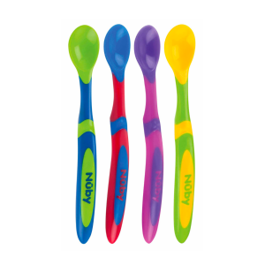 Lot de 4 cuillères longues +6 mois - NUBY