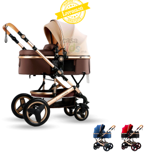 Poussette tendance paysage Beige Marron- Belecoo