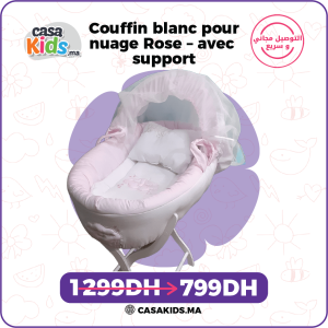 Couffin blanc pour nuage Rose - avec support