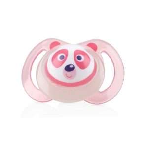 Sucette en silicone phosphorescente Ovale classique avec picots de massage 0-6mois Panda - NÛBY