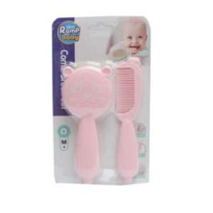 Ensemble de brosses avec peigne pour bébé  Rose - ROMP BABY
