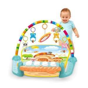 Kiditos Tapis de jeu pour piano pour bébé, support de gym et de fitness