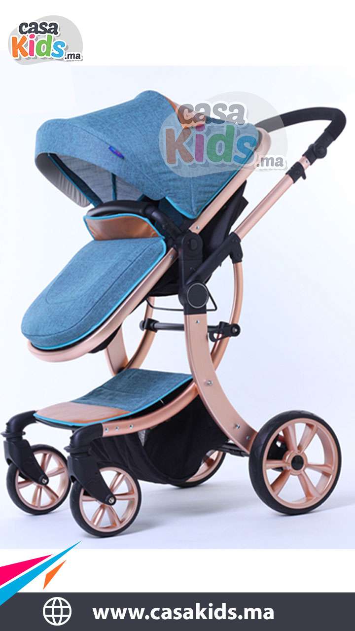 Poussette tendance robuste en aluminium - Bleu – Image 11