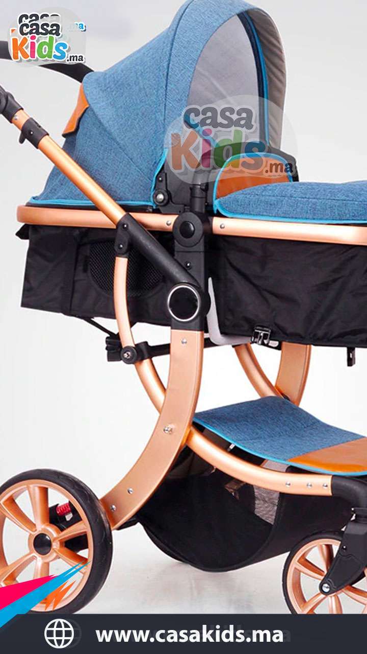 Poussette tendance robuste en aluminium - Bleu – Image 12