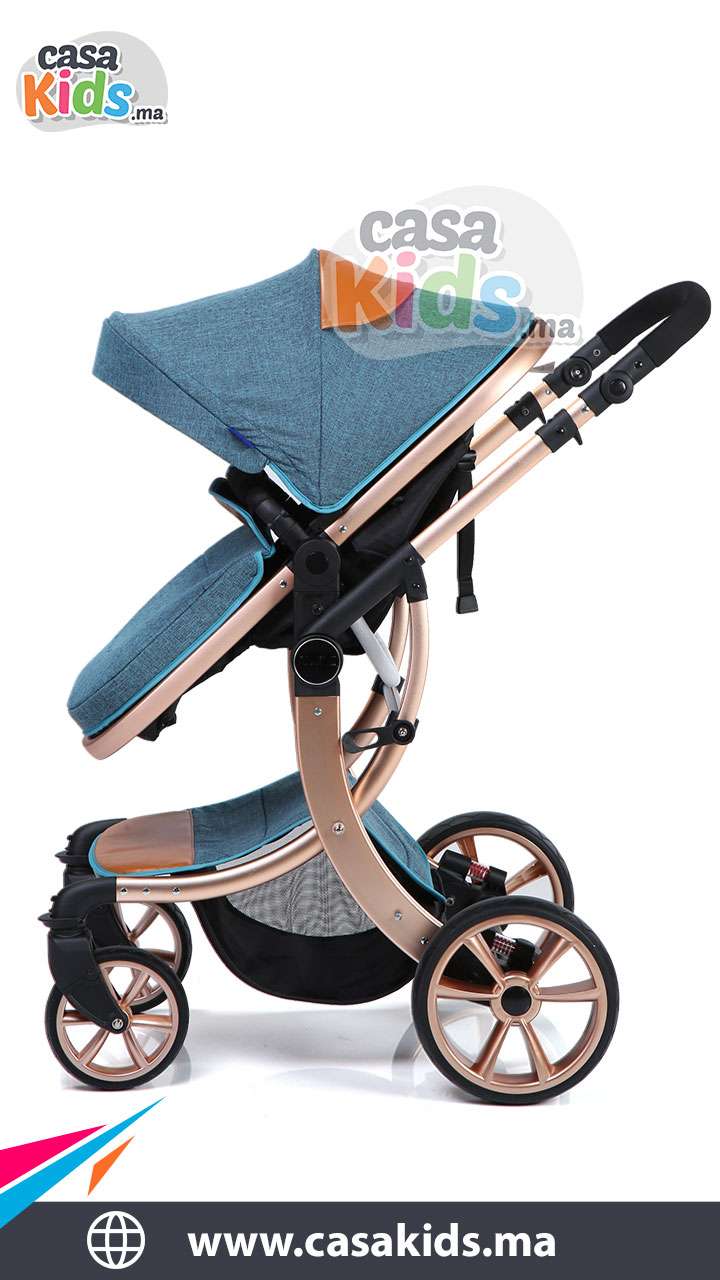 Poussette tendance robuste en aluminium - Bleu – Image 8