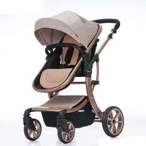 Poussette tendance robuste en aluminium Biege
