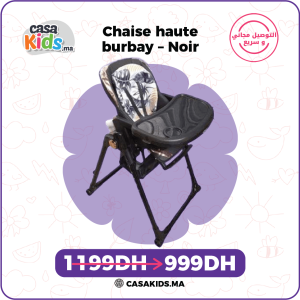 Chaise haute – Burbay  noir