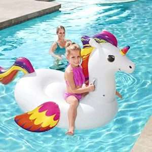 Bestway 41114 Bouée XL chevauchable Licorne 150 x 117 cm