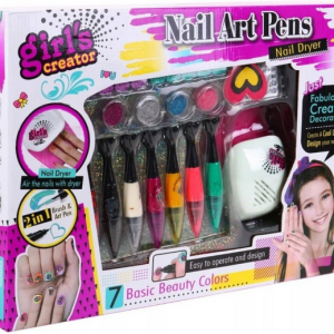Girl's Creator nail art stylos enfants ensemble de manucure pour la conception de peinture nail art avec sèche-linge