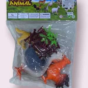 Ensemble de jouets avec animaux de la ferme, plastique