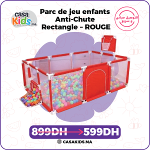 Parc de jeu enfants Anti-Chute Rectangle – ROUGE