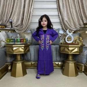 Ensemble Jellaba pour fille- mauve+babouche