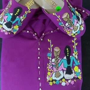 Ensemble Jellaba pour fille-mauve+babouche