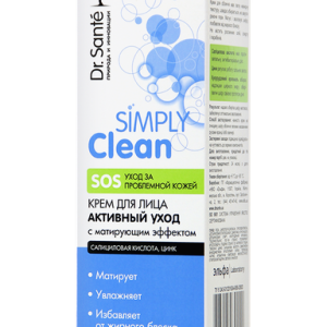 Simply Clean Crème Matifiante Pour Visage 50 Ml
